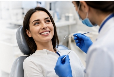 Apex Dental Clinic patient smiling comfortably during treatment